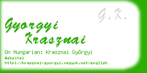 gyorgyi krasznai business card