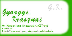 gyorgyi krasznai business card